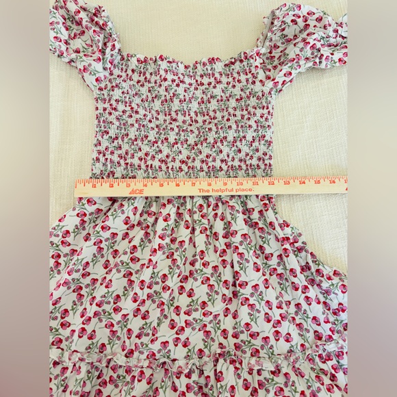 Topshop Floral White and Pink Mini Dress US Women’s Size 8 Pretty Summer Dress - Picture 7 of 10